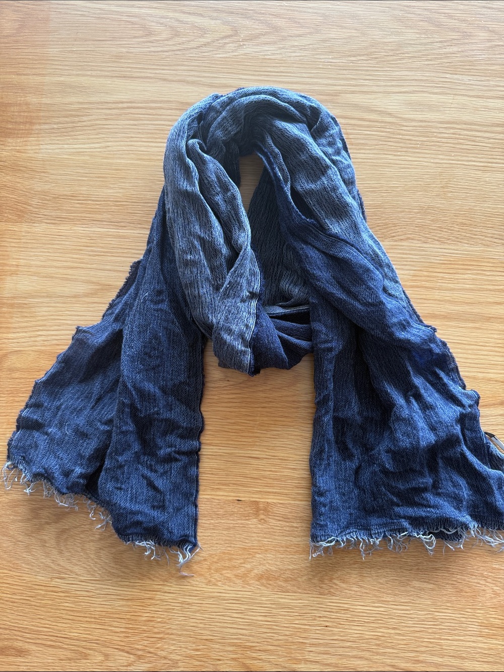Hugo Boss Men's Indigo Textured Scarf
